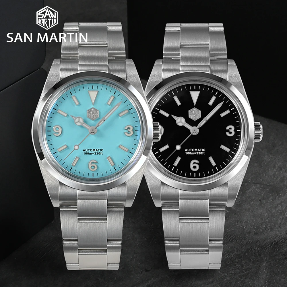 Мужские Роскошные часы San Martin 36 мм 369 циферблат серия Исследуйте скалолазание