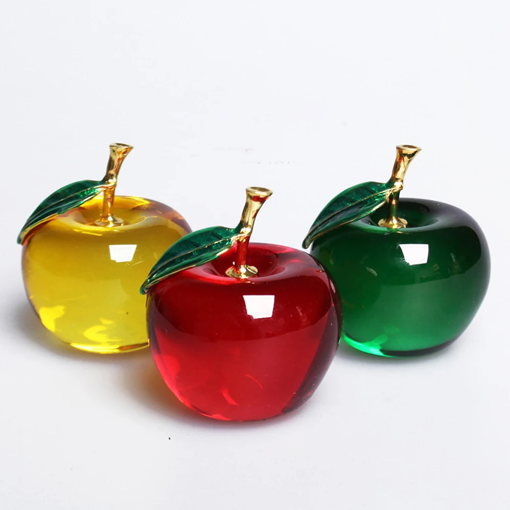 Apple Ornaments 50mm 3D Glaze K9 Crystal Quartz Crafts Figurine Glass Paperweight Christmas Gifts Home Desktop Decor
Apple Ornaments 50mm 3D Glaze K9 Crystal Quartz Crafts Figurine Glass Paperweight Christmas Gifts Home Desktop Decor