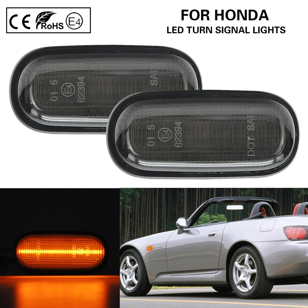 2xSmoked LED side marker lamp turn signal light for Honda S2000 Accord Civic Prelude CRX Fit
2xSmoked LED side marker lamp turn signal light for Honda S2000 Accord Civic Prelude CRX Fit