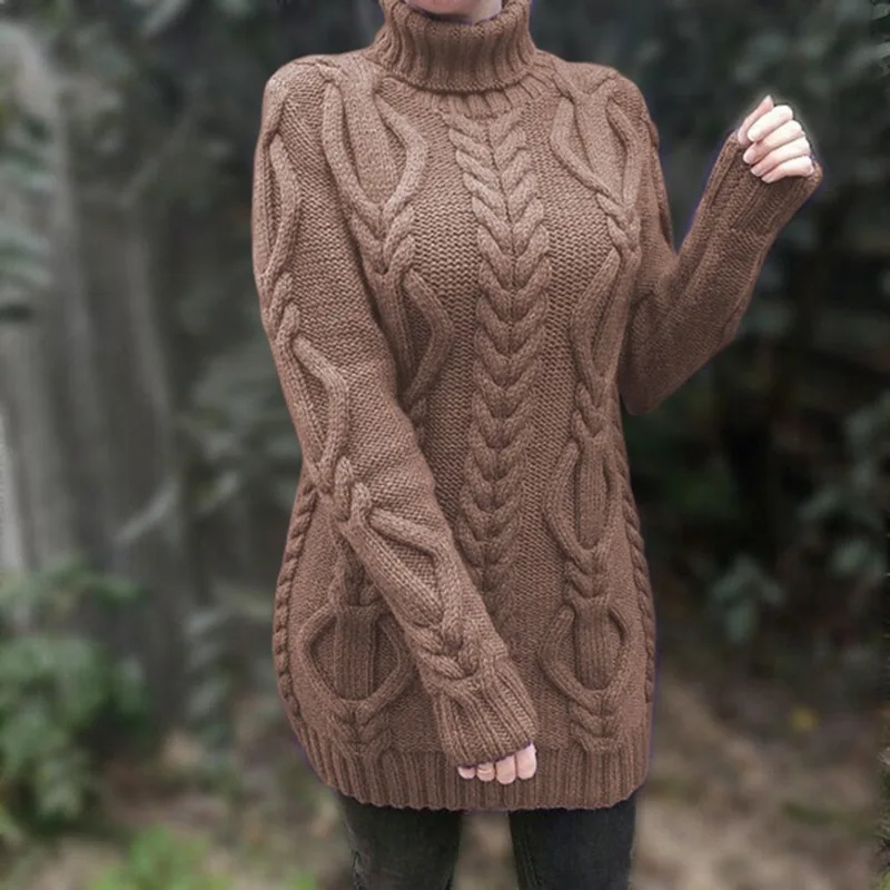 2021 Women's Sweater New Autumn Winter High Neck Knitted Pullover Long Sleeve Large Size Warm Sweater
2021 Women's Sweater New Autumn Winter High Neck Knitted Pullover Long Sleeve Large Size Warm Sweater
