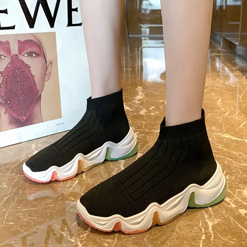 Winter Fashion Round Toe Socks Shoes Breathable Mesh Running Shoes Platform Sneakers Sport Casual Shoes Zapatillas Mujer 2020
Winter Fashion Round Toe Socks Shoes Breathable Mesh Running Shoes Platform Sneakers Sport Casual Shoes Zapatillas Mujer 2020