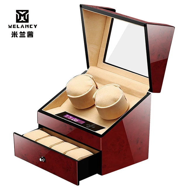 2+4 Holders Storage Watch Winder for Automatic Mechanical Watch Motor Winding Case Luxury Black Shaker Boxes with Plug
2+4 Holders Storage Watch Winder for Automatic Mechanical Watch Motor Winding Case Luxury Black Shaker Boxes with Plug