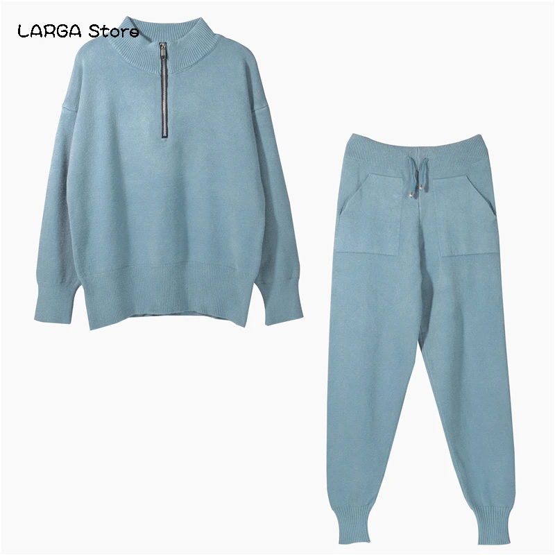 2020 New Winter Warm Knitting A Half Zipper Sweater Feet Tall Waist Trousers Leisure Suit
2020 New Winter Warm Knitting A Half Zipper Sweater Feet Tall Waist Trousers Leisure Suit