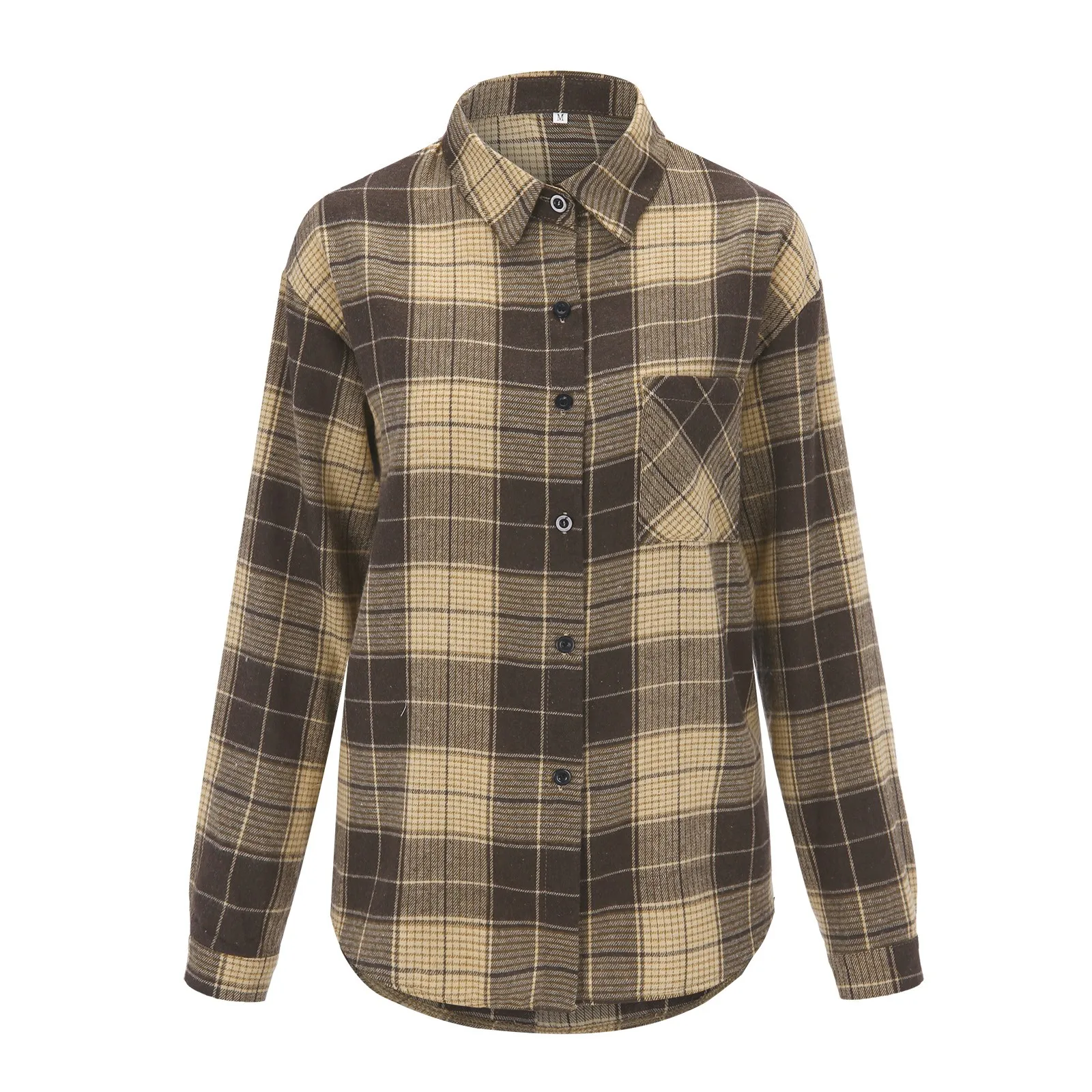 Autumn Ladies Long Sleeve Loose Casual Fashion Comfortable Plaid Lapel Top Mid-length Shirt Jacket куртка зимняя женская
Autumn Ladies Long Sleeve Loose Casual Fashion Comfortable Plaid Lapel Top Mid-length Shirt Jacket куртка зимняя женская