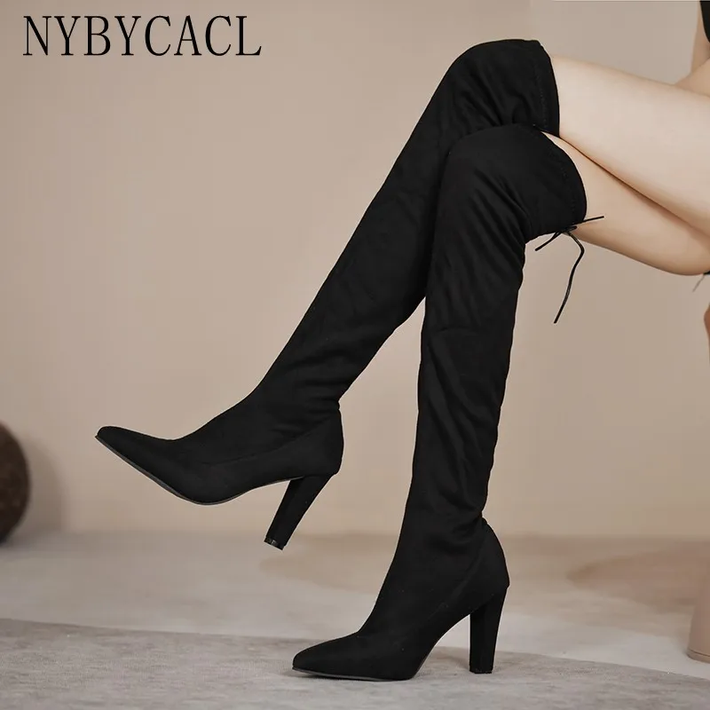 2022 Thigh High Boots Female Winter Boots Women Over The Knee Boots High heels Stretch Sexy Fashion Shoes Black Botas Mujer
2022 Thigh High Boots Female Winter Boots Women Over The Knee Boots High heels Stretch Sexy Fashion Shoes Black Botas Mujer