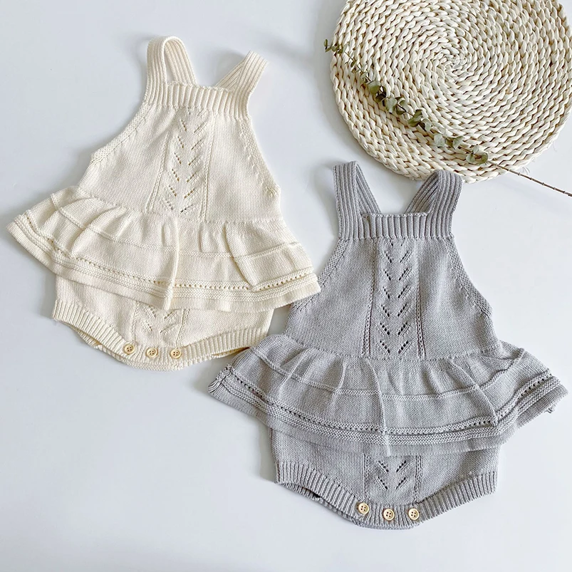 Baby Girls Romper Dress Spring Fall Cotton Knit Sleeveless Jumpsuit for Toddler Girls Clothing Ruffles Lace Tutu Skirt Romper
Baby Girls Romper Dress Spring Fall Cotton Knit Sleeveless Jumpsuit for Toddler Girls Clothing Ruffles Lace Tutu Skirt Romper
