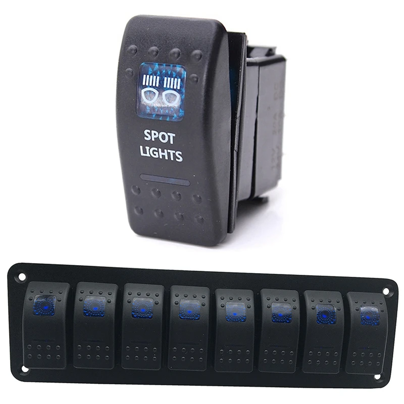 Car Boat ARB Carling Dual LED Back Light Rocker Switch & 8 Gang 2LED Light Rocker Switch Panel Circuit Breaker 12V Boat
Car Boat ARB Carling Dual LED Back Light Rocker Switch & 8 Gang 2LED Light Rocker Switch Panel Circuit Breaker 12V Boat