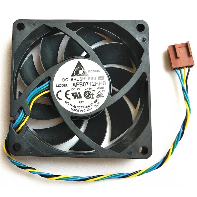 The Original Delta AFB0712HHB 7015 70*70*15MM 70MM AMD CPU Cooling fan 12V 0.45A with 4pin PWM
The Original Delta AFB0712HHB 7015 70*70*15MM 70MM AMD CPU Cooling fan 12V 0.45A with 4pin PWM