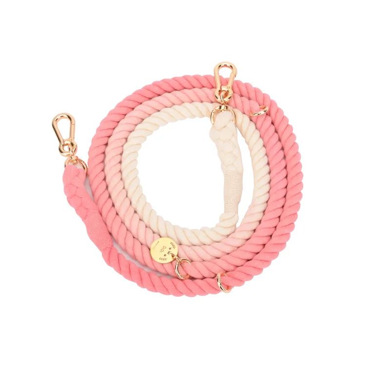 210cm gradient Dog Leash Rope rainbow Color Hand-dyed Woven Cotton Rope Fashion Art Pet Dog Supplies Personalized Basic Leashes
210cm gradient Dog Leash Rope rainbow Color Hand-dyed Woven Cotton Rope Fashion Art Pet Dog Supplies Personalized Basic Leashes