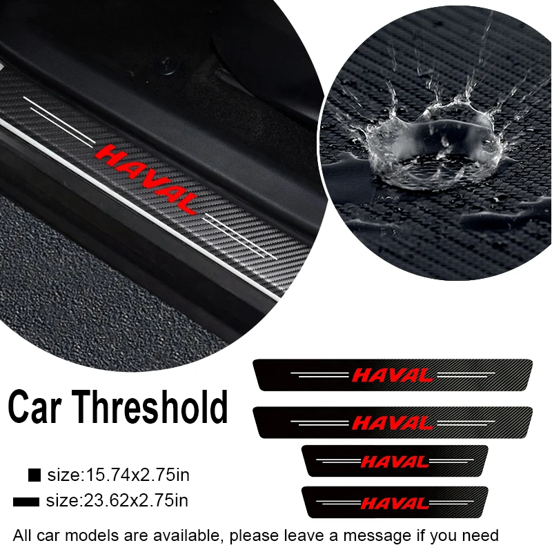 4PCS Car Door Threshold Carbon Fiber Scuff Plate Sticker for Haval jolion h6 2021 h3 h2 h5 m4 f7 x h9 car accessories
4PCS Car Door Threshold Carbon Fiber Scuff Plate Sticker for Haval jolion h6 2021 h3 h2 h5 m4 f7 x h9 car accessories