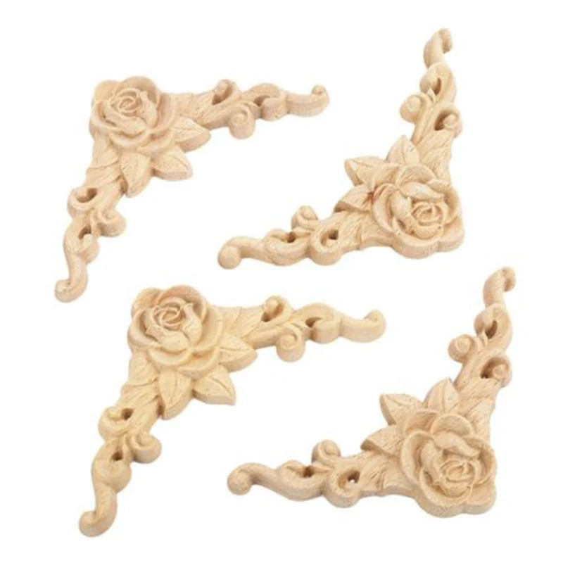 4Pcs 8X8cm Floral Wood Carved Decal Corner Applique Decorate Frame Wooden Figurines Cabinet Door Decorative Crafts
4Pcs 8X8cm Floral Wood Carved Decal Corner Applique Decorate Frame Wooden Figurines Cabinet Door Decorative Crafts