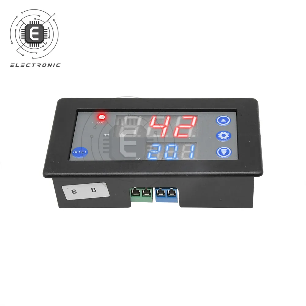DC 12V Digital Cycle Timer Delay Relay Module with LED Dual Time Display Timing Adjustable Power Supply Thermolator 
DC 12V Digital Cycle Timer Delay Relay Module with LED Dual Time Display Timing Adjustable Power Supply Thermolator