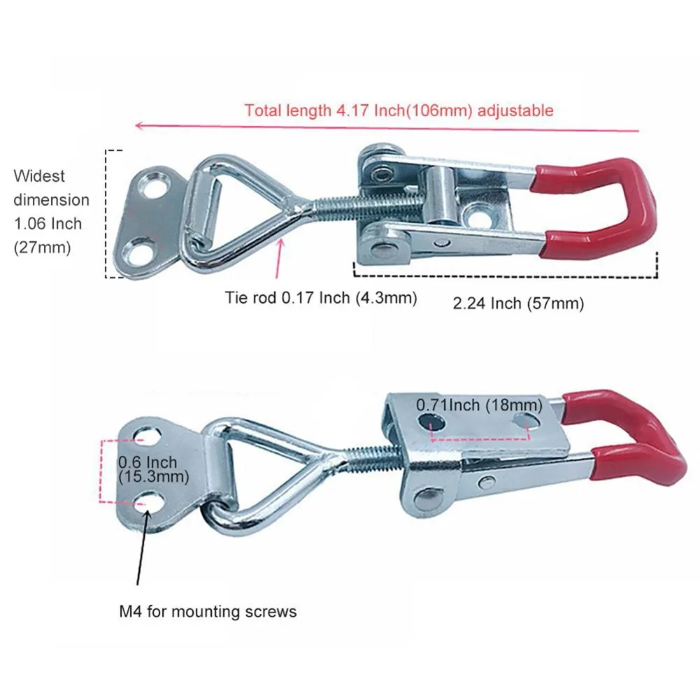 10PCS Toggle Latch Clamp 4001 Holding Capacity 150Kg/330Lbs Horizontal Hand Tool Safe And Comfortable Operation
10PCS Toggle Latch Clamp 4001 Holding Capacity 150Kg/330Lbs Horizontal Hand Tool Safe And Comfortable Operation