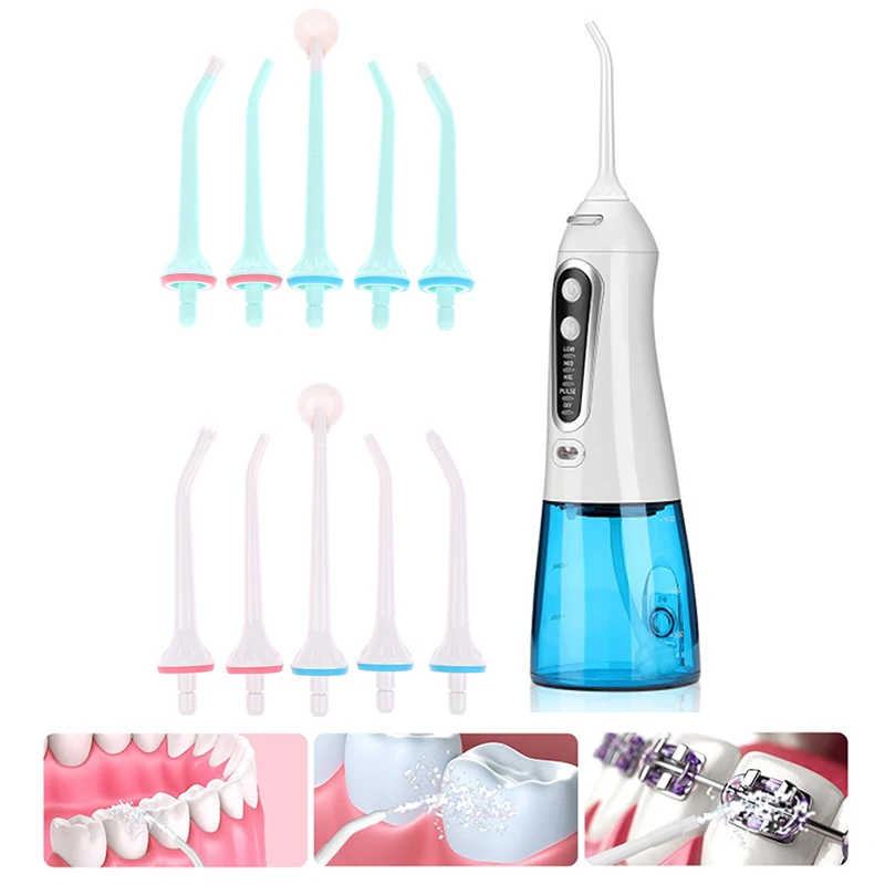 4/5PCS Water Flosser Cordless Dental 300 ML Oral Irrigator IPX7 Waterproof Cleanable Water Tank for Home Travel Teeth Braces
4/5PCS Water Flosser Cordless Dental 300 ML Oral Irrigator IPX7 Waterproof Cleanable Water Tank for Home Travel Teeth Braces