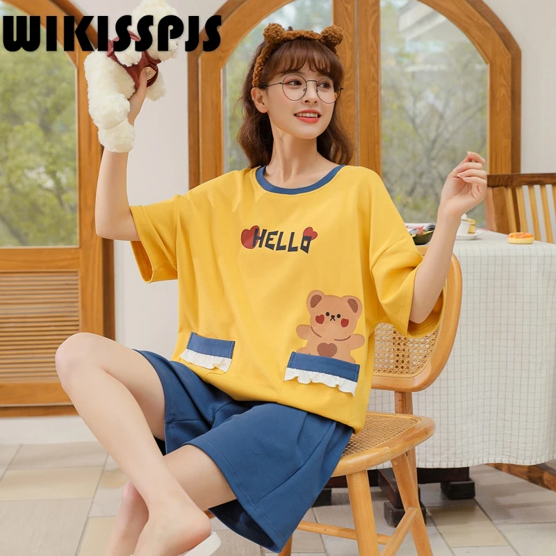 Новинка 2021, пижама, женская летняя Хлопковая пижама с коротким рукавом и шортами, женский домашний костюм для отдыха, пижама для девочек-под...
Новинка 2021, пижама, женская летняя Хлопковая пижама с коротким рукавом и шортами, женский домашний костюм для отдыха, пижама для девочек-под...