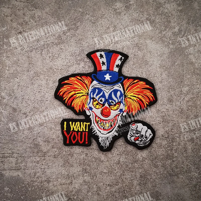 American Flag Hat I WANT YOU Embroidery Patches Biker Iron on Clothes Decoration Applique 9.8*9.8cm
American Flag Hat I WANT YOU Embroidery Patches Biker Iron on Clothes Decoration Applique 9.8*9.8cm