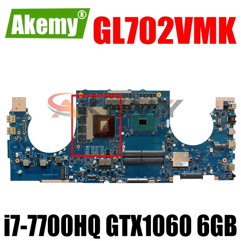 GL702VMK i7-7700HQ SR32Q CPU GTX1060 6GB VRAM mainboard REV2.0 For ASUS GL702V GL702VM laptop motherboard Tested free shipping
GL702VMK i7-7700HQ SR32Q CPU GTX1060 6GB VRAM mainboard REV2.0 For ASUS GL702V GL702VM laptop motherboard Tested free shipping