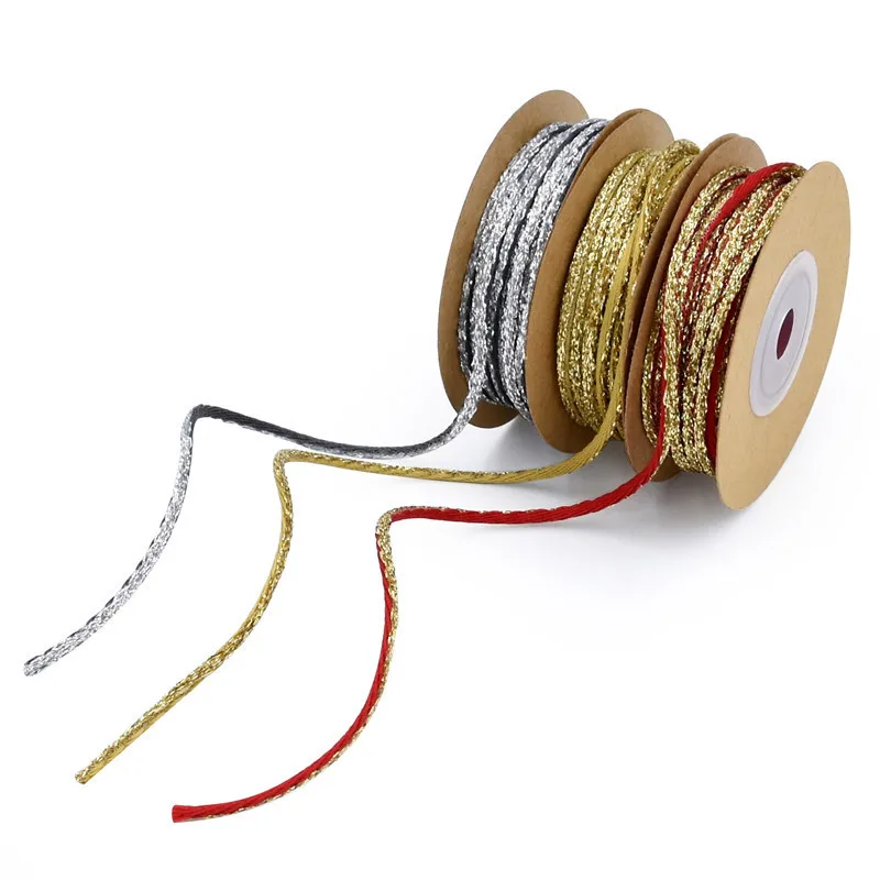 2mm Christmas red hit color ribbon diy material gift packaging rope glitter color line with rope 10 yards
2mm Christmas red hit color ribbon diy material gift packaging rope glitter color line with rope 10 yards