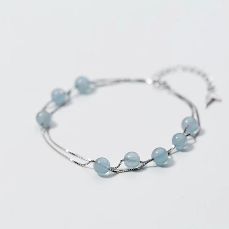 925 Sterling Silver Mermaid Foam Bracelet Women Fashion Temperament Double Transport Bead Bracelet Lady Accessories
925 Sterling Silver Mermaid Foam Bracelet Women Fashion Temperament Double Transport Bead Bracelet Lady Accessories