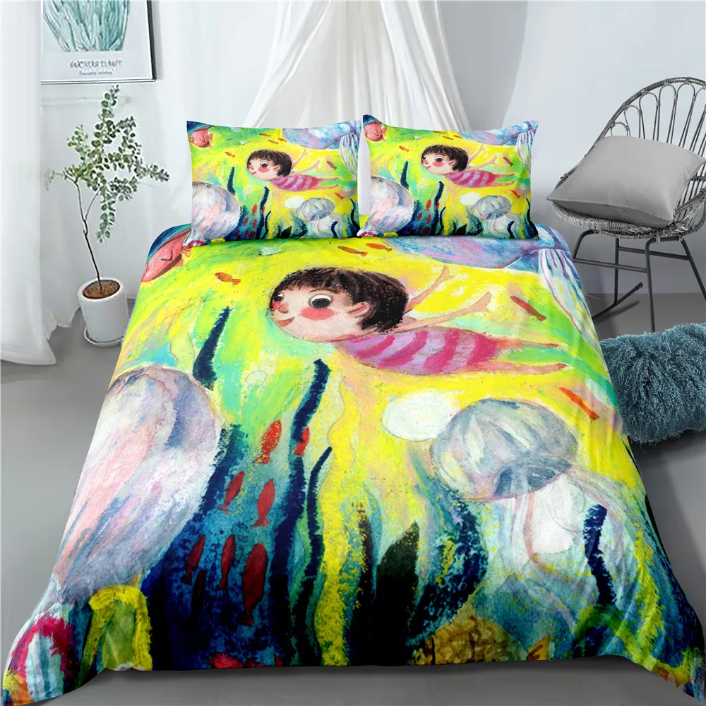 Fairy Forest Comforter Sets Colorful Flower Printing Duvet Cover Girl Bedroom Bedding Sets with Pillowcases Bedding 2 Persons
Fairy Forest Comforter Sets Colorful Flower Printing Duvet Cover Girl Bedroom Bedding Sets with Pillowcases Bedding 2 Persons