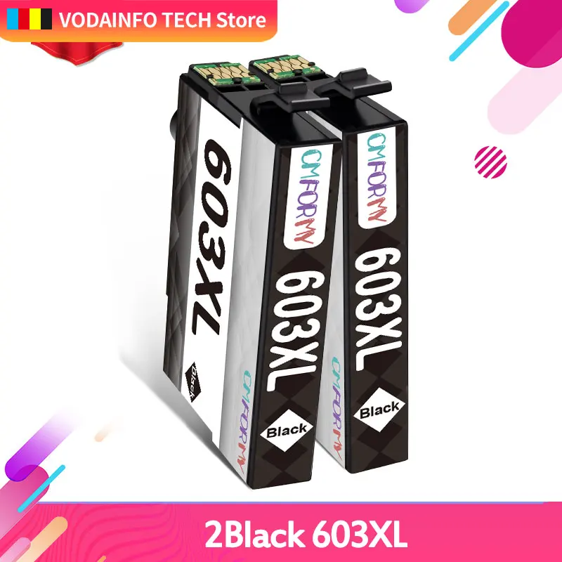 2Black Compatible For Epson 603XL T603XL E-603XL Ink Cartridge For Epson XP-2100 XP-2105 XP-3100 XP-3105 XP-4100 XP-4105 Printer
2Black Compatible For Epson 603XL T603XL E-603XL Ink Cartridge For Epson XP-2100 XP-2105 XP-3100 XP-3105 XP-4100 XP-4105 Printer