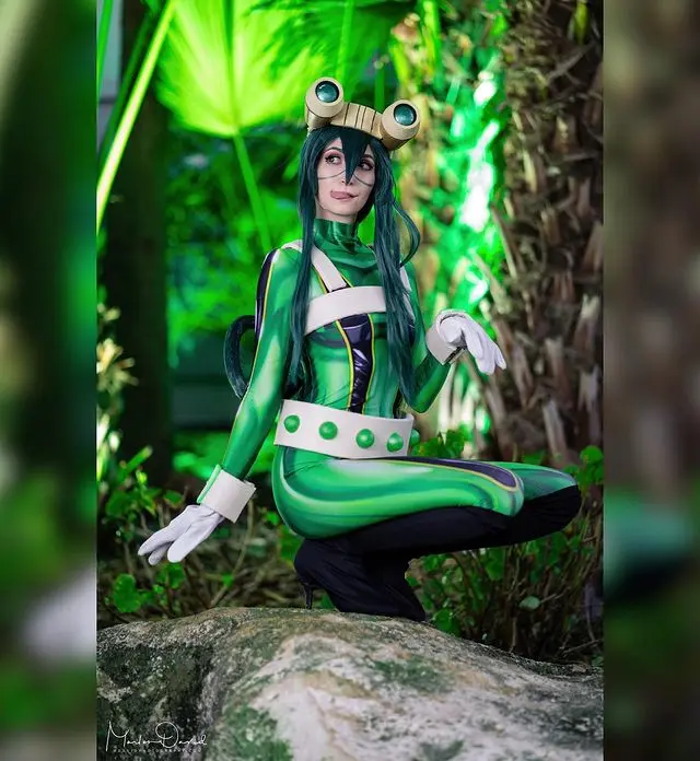 Female Froppy Cosplay Costume Superhero Halloween Zentai Tsuyu Asui Suit Adults Kids Girls Bodysuit
Female Froppy Cosplay Costume Superhero Halloween Zentai Tsuyu Asui Suit Adults Kids Girls Bodysuit