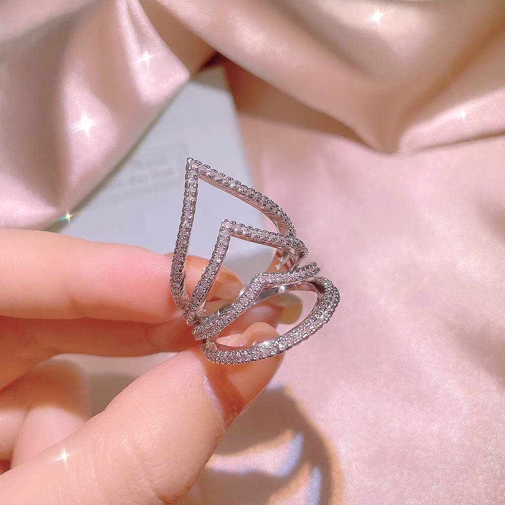 925 sterling silver four-layer rose gold mesh line simple ring party birthday ladies jewelry gift
925 sterling silver four-layer rose gold mesh line simple ring party birthday ladies jewelry gift