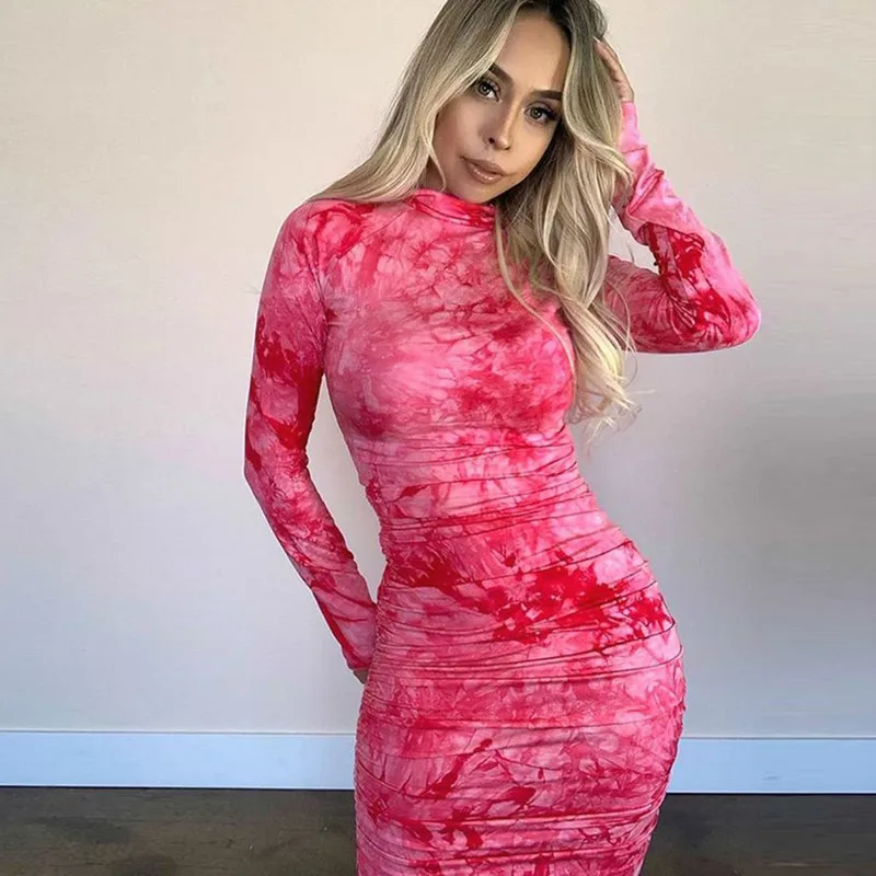 Spring New High Quality Print Turtleneck Bodycon Midi Dress Woman 2021 Casual High Street Pleated Slim Zipper Dress Mujer
Spring New High Quality Print Turtleneck Bodycon Midi Dress Woman 2021 Casual High Street Pleated Slim Zipper Dress Mujer