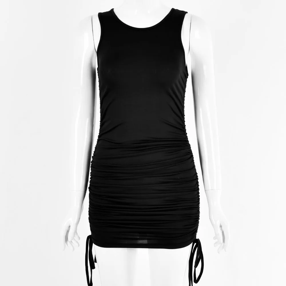 Womens Drawstring Ruched Sexy Party Dresses for Women Sleeveless Elastic Mini Dress Vintage Summer Bodycon Club Wear Robe Femme
Womens Drawstring Ruched Sexy Party Dresses for Women Sleeveless Elastic Mini Dress Vintage Summer Bodycon Club Wear Robe Femme