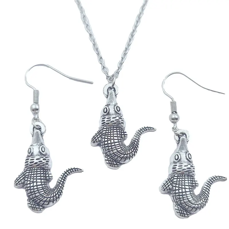 Crocodile Animal Jewelry Set Creative Earring Necklace Sets,Antique,Beauty Vintage Fashion Women Girl Gifts
Crocodile Animal Jewelry Set Creative Earring Necklace Sets,Antique,Beauty Vintage Fashion Women Girl Gifts