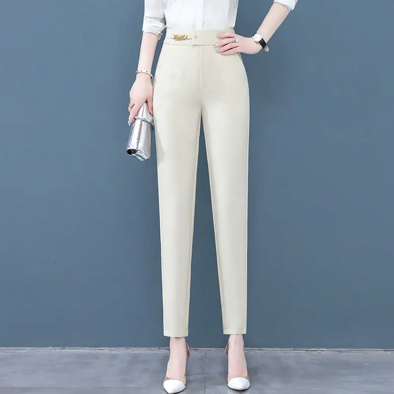 Women New 2021 Spring Summer High Waist Slim Suit Pants Female Casual Work OL Pants Office Lady Elegant Fashion Trousers B179 
Women New 2021 Spring Summer High Waist Slim Suit Pants Female Casual Work OL Pants Office Lady Elegant Fashion Trousers B179