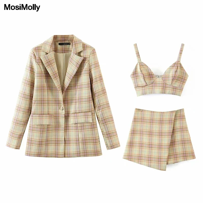 Mosimolly 2020 Cool Plaid Blazer Coats Women's Blazer outerwear A/W Trendy Elegant Blazer chaqueta de sport veste
Mosimolly 2020 Cool Plaid Blazer Coats Women's Blazer outerwear A/W Trendy Elegant Blazer chaqueta de sport veste