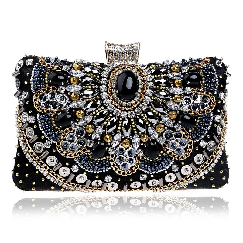 Fancy Beading Mini Bags for Women Turkish Style Beads Sequins Black Clutch Fashion Small Size Handbag Women Evening Bags
Fancy Beading Mini Bags for Women Turkish Style Beads Sequins Black Clutch Fashion Small Size Handbag Women Evening Bags