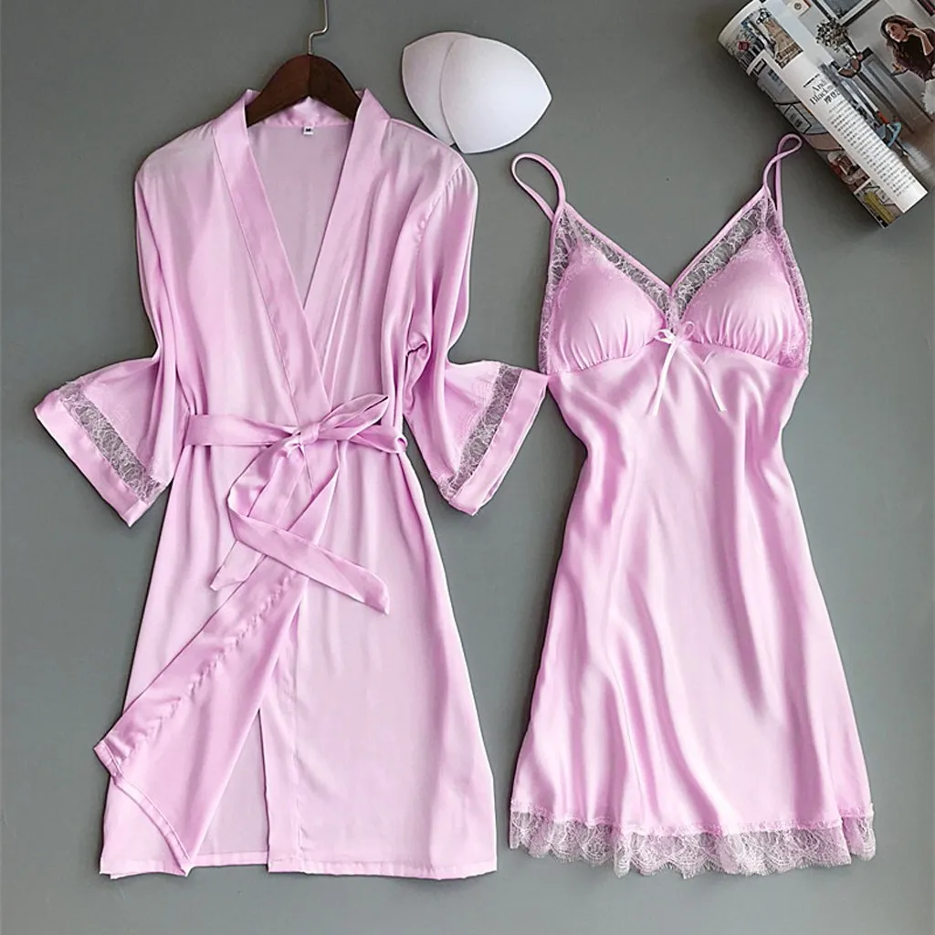 New Satin Silk Pajamas Sexy Women Robe Suit Loose Satin Nightdress Kimono Bathrobe Gown Sleepwear Intimate Lingerie Nighties
New Satin Silk Pajamas Sexy Women Robe Suit Loose Satin Nightdress Kimono Bathrobe Gown Sleepwear Intimate Lingerie Nighties