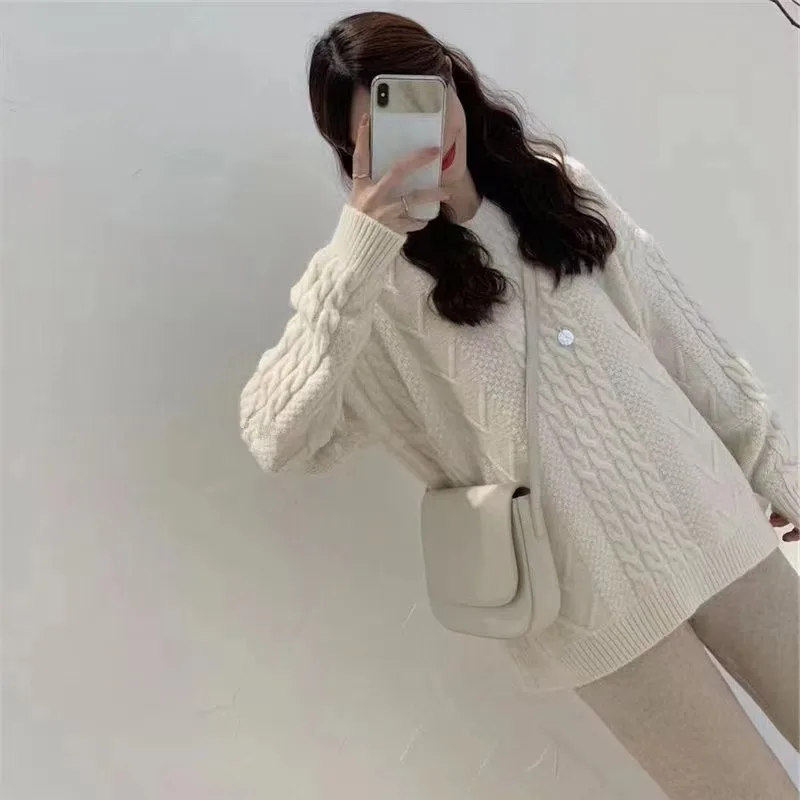 Свитер женский с круглым вырезом, утепленная рубашка, Свободный вязаный пуловер, верхняя одежда, осень-зима
Свитер женский с круглым вырезом, утепленная рубашка, Свободный вязаный пуловер, верхняя одежда, осень-зима