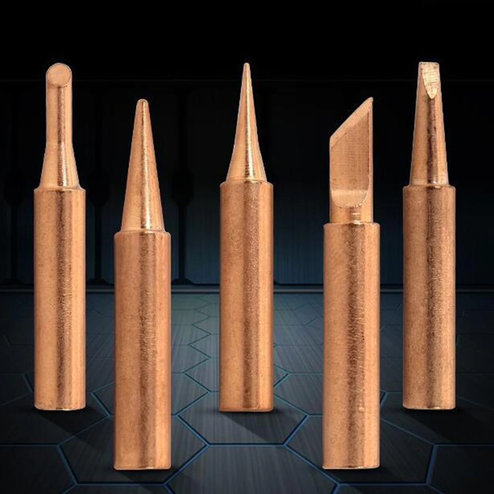 5X Brass Diamagnetic Solder Iron Tips Lead Free Corrosion Resistant Soldering Replacements Tool Kits Set for 900M 936 Series
5X Brass Diamagnetic Solder Iron Tips Lead Free Corrosion Resistant Soldering Replacements Tool Kits Set for 900M 936 Series