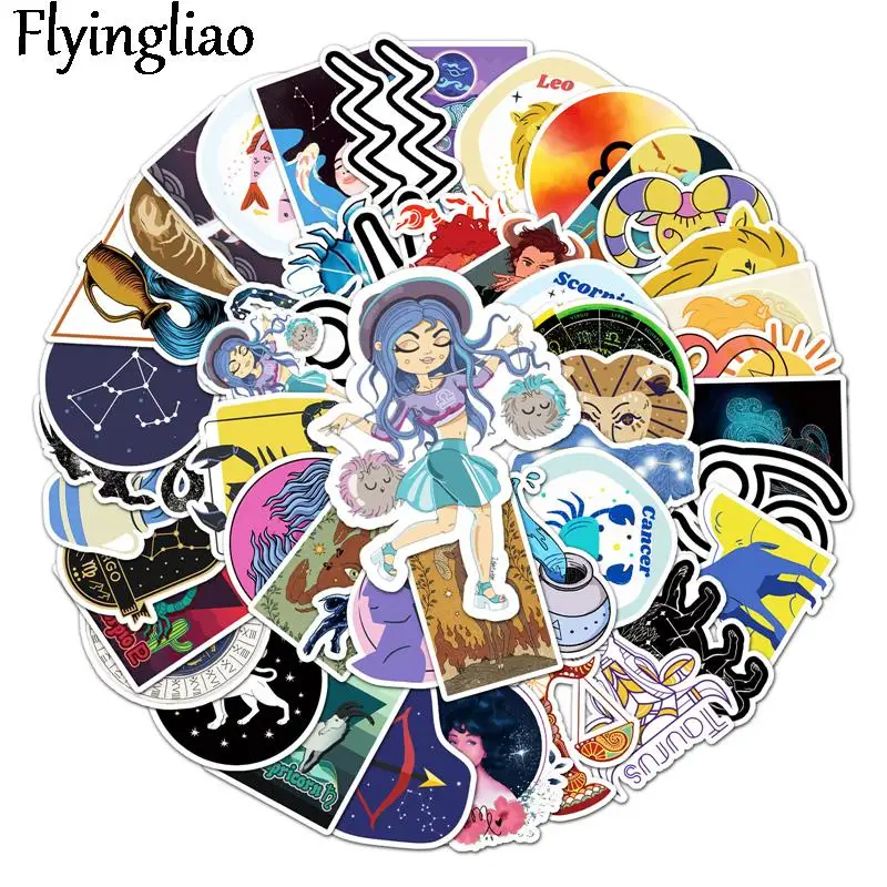 50pcs Twelve Constellations Cartoon scrapbooking Stickers packs Waterproof Skateboard Suitcase Guitar Graffiti decals Kid Toy
50pcs Twelve Constellations Cartoon scrapbooking Stickers packs Waterproof Skateboard Suitcase Guitar Graffiti decals Kid Toy