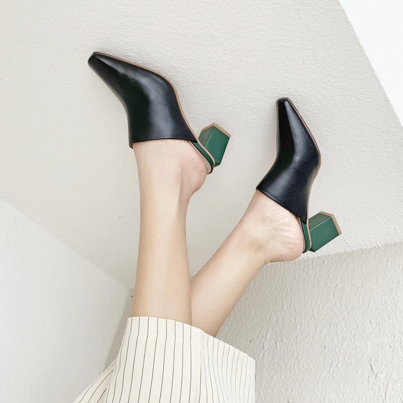 Women Genuine Leather 7cm high Heels slippers Elegant spring autumn Shoes Woman 2020 New Arrival Shoes Woman
Women Genuine Leather 7cm high Heels slippers Elegant spring autumn Shoes Woman 2020 New Arrival Shoes Woman