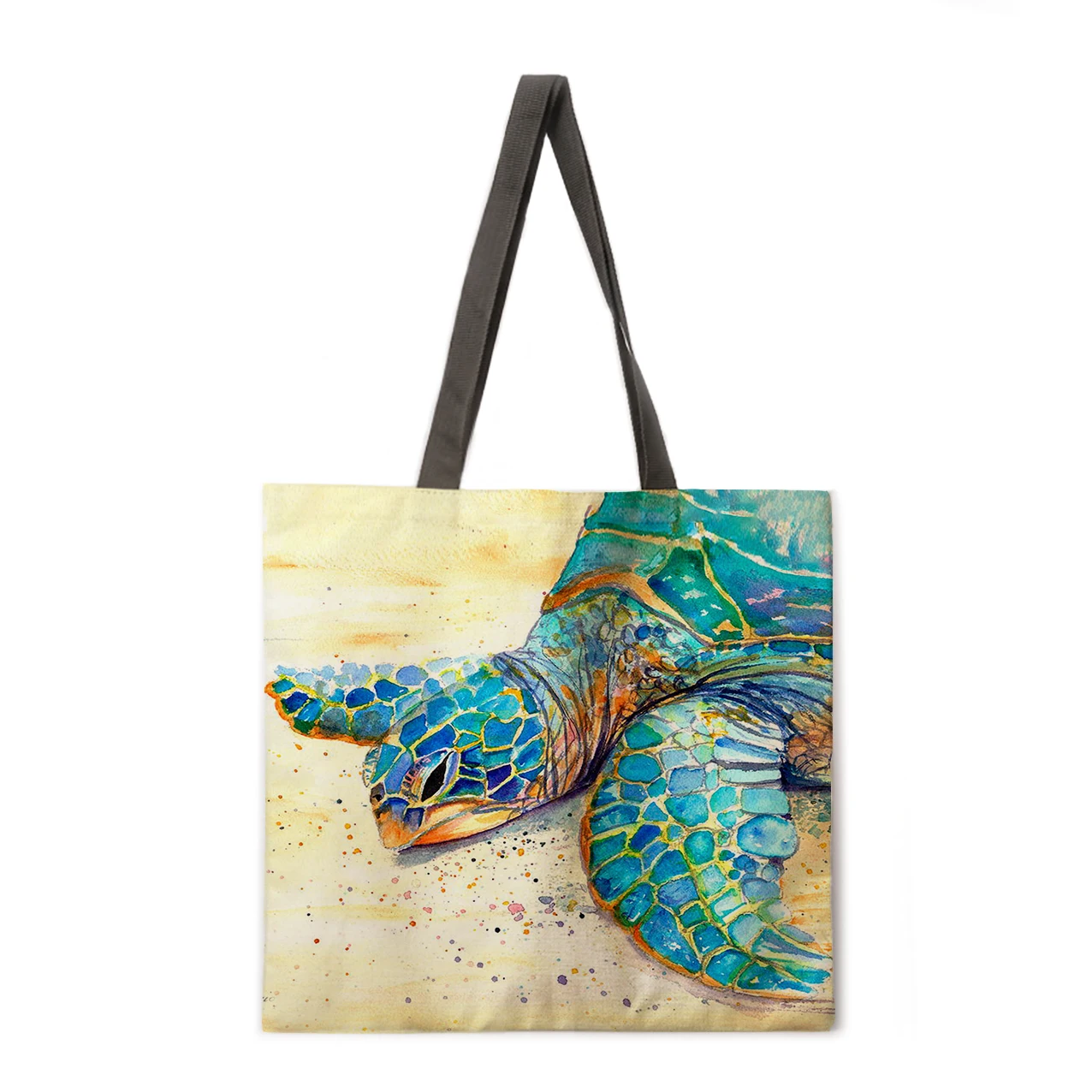 Ocean Turtle Printed Handbag Ladies Linen Bag Shoulder Bag Outdoor Leisure Handbag Foldable Shopping Bag Handbag
Ocean Turtle Printed Handbag Ladies Linen Bag Shoulder Bag Outdoor Leisure Handbag Foldable Shopping Bag Handbag