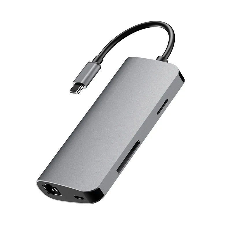 New TYPE-C DOCKING TYPE-C to HDMI + PD + USB3.0 * 3 + rj45 Gigabit + Card Reader 8-in-1
New TYPE-C DOCKING TYPE-C to HDMI + PD + USB3.0 * 3 + rj45 Gigabit + Card Reader 8-in-1