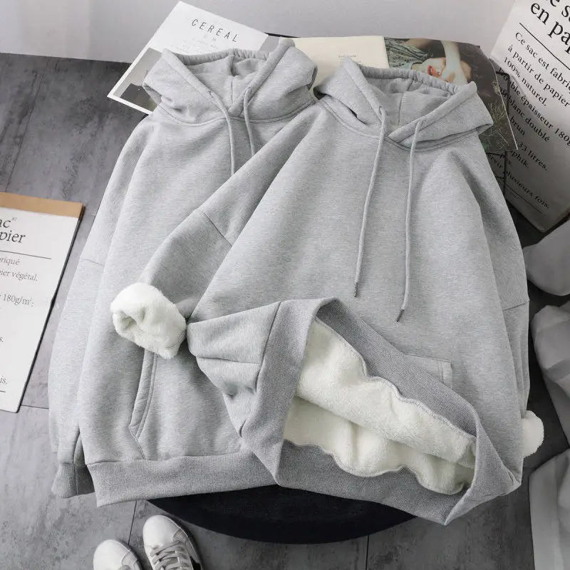 Winter Oversize Hoodies Pullovers Women Warm Thicken Fleece Sweatshirt Female Korean Style Womens Loose Casual Plus Velvet Tops
Winter Oversize Hoodies Pullovers Women Warm Thicken Fleece Sweatshirt Female Korean Style Womens Loose Casual Plus Velvet Tops