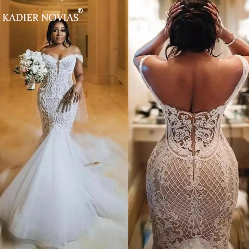 Long African Mermaid Wedding Dresses 2021 Lace Applique Backless Bride Wedding Gown
Long African Mermaid Wedding Dresses 2021 Lace Applique Backless Bride Wedding Gown