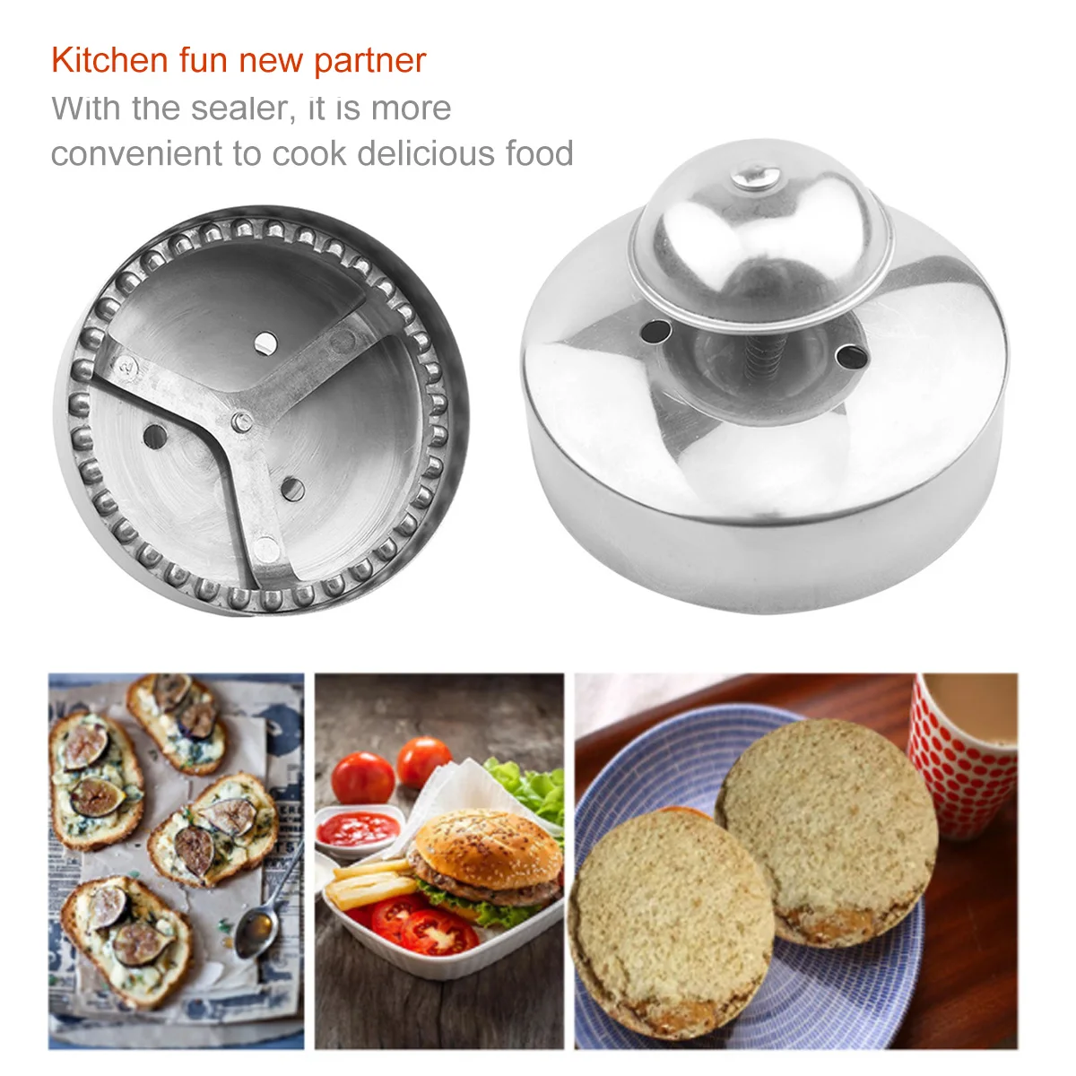 Sandwich Cutter Set Cutter and Sealer Stainless Steel Round Shapes Sandwich Pie Maker Mold Safe Mould Remover DIY Cake Baking 
Sandwich Cutter Set Cutter and Sealer Stainless Steel Round Shapes Sandwich Pie Maker Mold Safe Mould Remover DIY Cake Baking