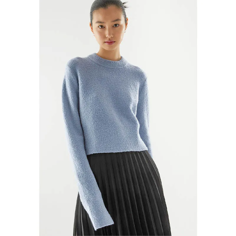 Autumn New Loose Short Sweaters for Women Casual O-Neck Long Sleeve Knitted Sweater Womens Top
Autumn New Loose Short Sweaters for Women Casual O-Neck Long Sleeve Knitted Sweater Womens Top