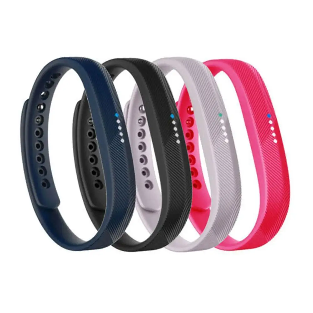 Мягкий силиконовый S / L 10 цветов на выбор для умного браслета Fitbit Flex 2 сменный