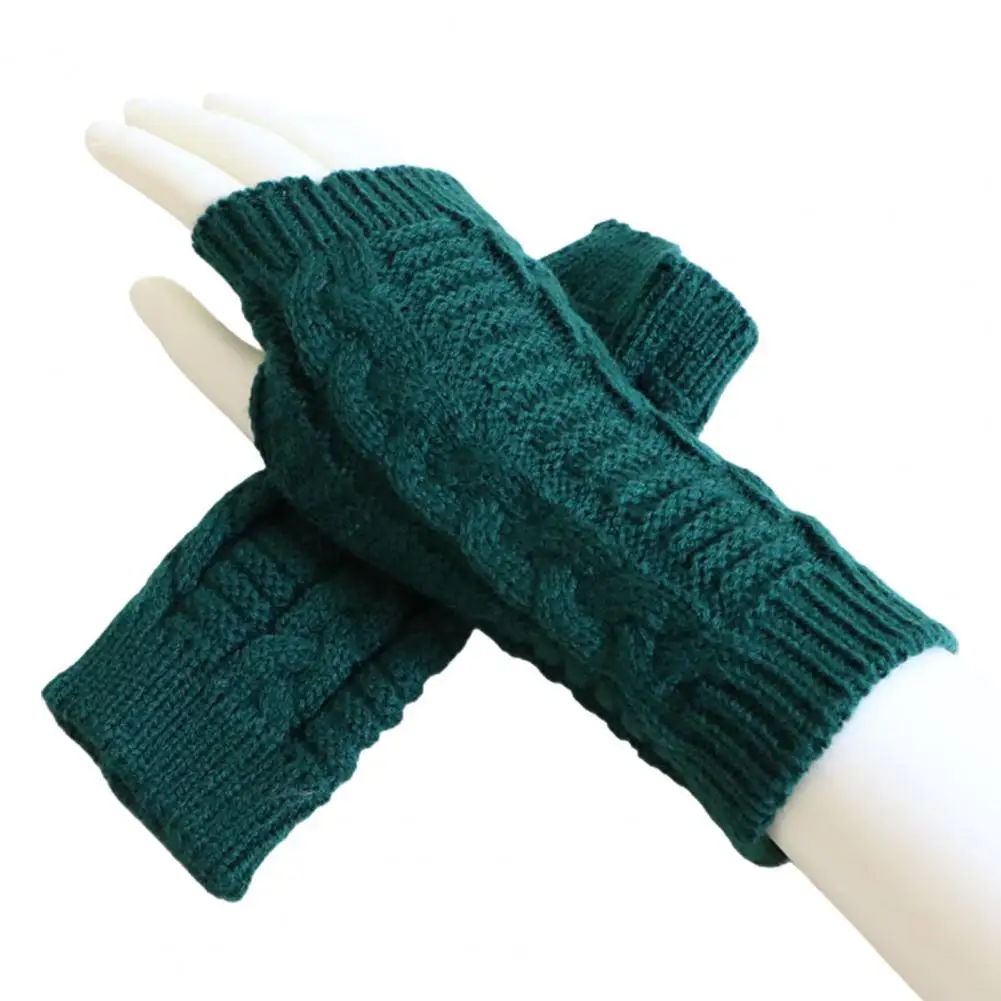 Gloves Women Winter Stretchy Half Finger Twist Knitted Glove Riding Mitten Wrist Warmer
Gloves Women Winter Stretchy Half Finger Twist Knitted Glove Riding Mitten Wrist Warmer