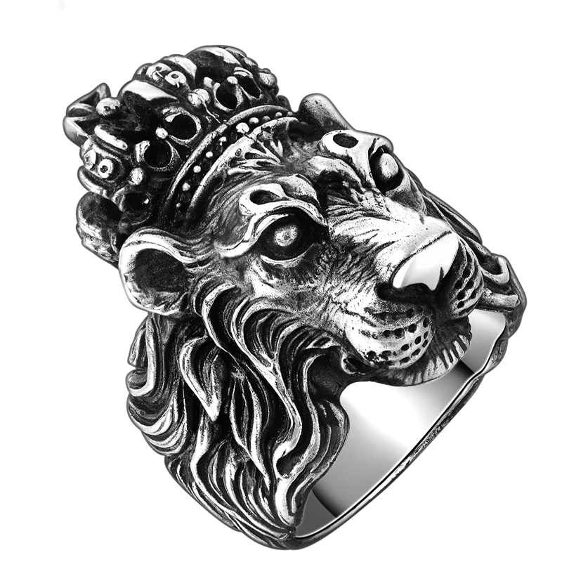 Carofeez Vintage Punk Crown Lion Animal Design Ring For Men Boy Fashion Cool Big Mens Biker Lion Head Ring
Carofeez Vintage Punk Crown Lion Animal Design Ring For Men Boy Fashion Cool Big Mens Biker Lion Head Ring