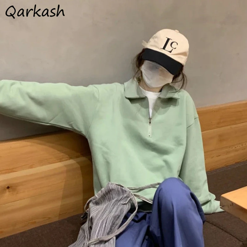 Sweatshirts Women Solid Simple Turn Down Collar Loose Casual Students Hot Sale Ulzzang Stylish Classic Popular Vintage Teens New
Sweatshirts Women Solid Simple Turn Down Collar Loose Casual Students Hot Sale Ulzzang Stylish Classic Popular Vintage Teens New