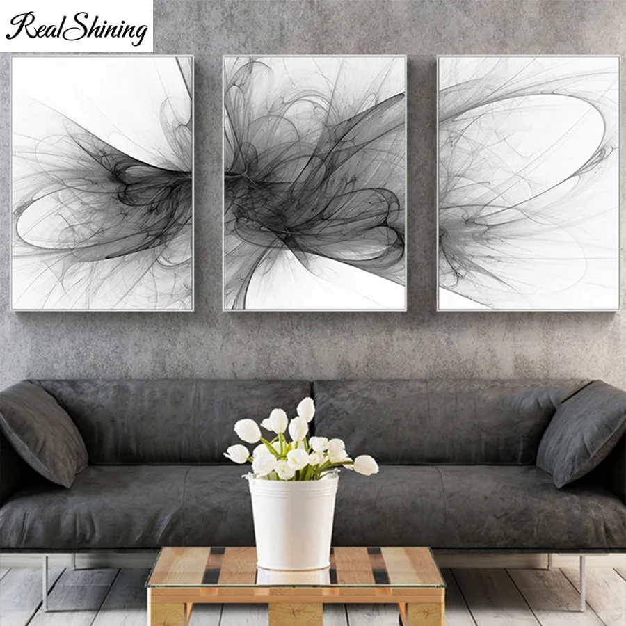 Алмазная живопись в скандинавском стиле, алмазная вышивка из дыма 5D, триптих стразы, круглая черно-белая вышивка F949
Алмазная живопись в скандинавском стиле, алмазная вышивка из дыма 5D, триптих стразы, круглая черно-белая вышивка F949