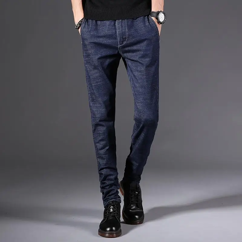 2019 Four Seasons New Men's Jeans Casual High Quality Slim Fit Elastic Denim Straight Pants Fashion Classic Denim Skinny Jeans
2019 Four Seasons New Men's Jeans Casual High Quality Slim Fit Elastic Denim Straight Pants Fashion Classic Denim Skinny Jeans